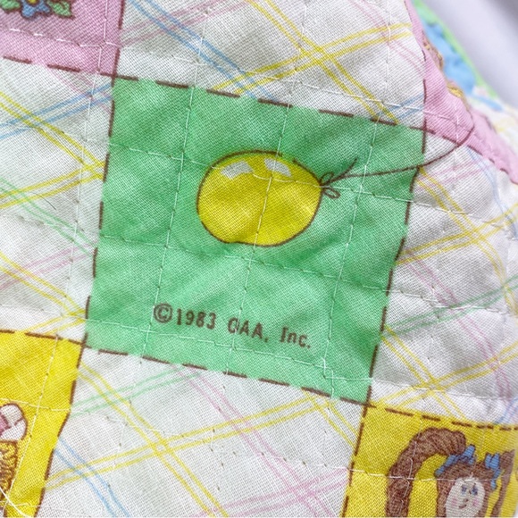 Vintage 1982 Cabbage Patch Kids Doll Quilted Diaper Bag White Pink Blue - Picture 2 of 7